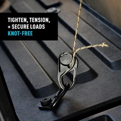 Nite Ize CamJam Cord Tightener – Tie Down Rope Tightener with Carabiner Clip –