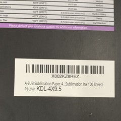 A-SUB ECO 4″ x 9.5″ Sublimation Paper Custom Transfer 100 Sheets KDL-4X9.5