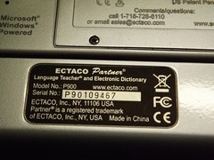 Ectaco Partner P900 Language Teacher Dictionary Japanese See Video Parts Only