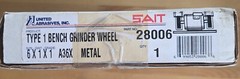 United Abrasives SAIT 28006 6x1x1 A36 Aluminum Oxide Bench Grinding Wheel