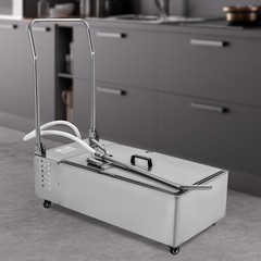 55L Stainless Fryer Oil Filter Cart Machine Commercial Oil Filtration System