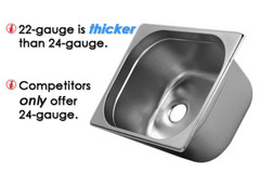 Concession Sink 4 Compartment Portable Food Truck Trailer 3L+1S Handwash Faucets