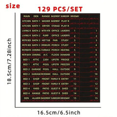 129PCS Circuit Breaker Box Labels Fuse Box Electrical Panel Identification Set