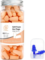 Flesh Color Foam Ear Plugs for Sleeping – 60 Pairs 38Db SNR Noise Reduction Earp