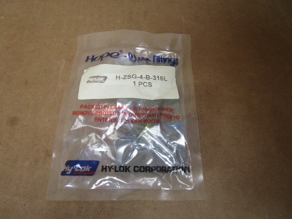 Hy-Lok Short Tube Weld Gland with Shoulder H-ZSG-4-B-316L HZSG4B316L New