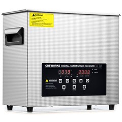 CREWORKS 6L Ultrasonic Cleaning Machine for Glasses Toys Brushes w Gentle Mode