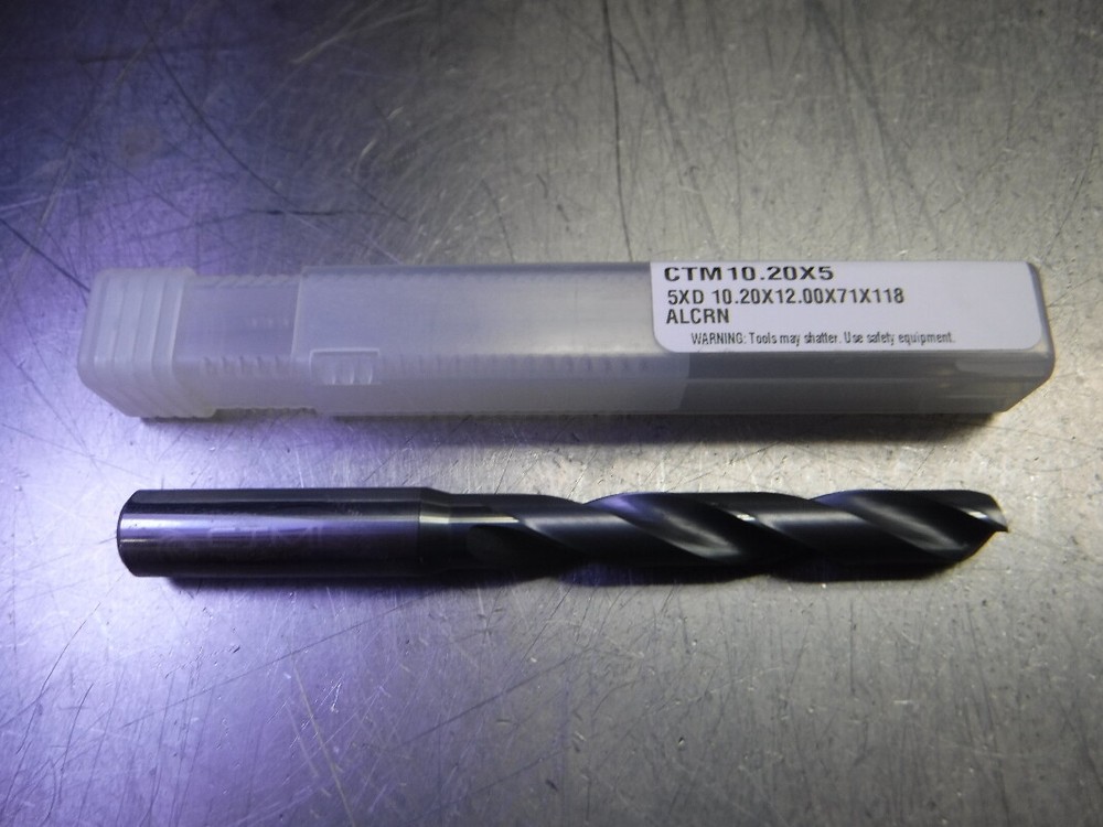 CTMI 10.20mm Carbide Drill 12mm Shank 5xd 10.20×12.00x71x118 ALCRN (LOC3237)