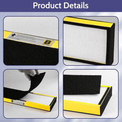FLT4825 HEPA Filter B Replacement 4 Pack with Carbon Pre-Filters