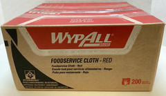 WypAll (51636) CriticalClean Fabric Food Service Cloths 23.5″ x 12.5″ Red 200ct
