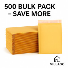 500 #000 Kraft Bubble Mailers 4×8 Padded Envelopes Self Seal Shipping Bags