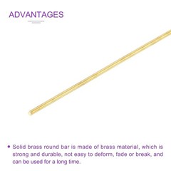 DMiotech 20 Pack 12″ x 3/32″ Brass Rods, Solid Round Brass Rod for DIY Craft Bra
