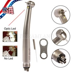 Dental Fiber Optic E-generator LED High Speed Handpiece Turbine 4 HOLE