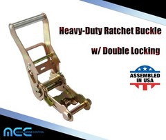 USA 2″ x 10′ Axle Strap Car Trailer Hauler Ratchet Tie Down Strap w/ Snap Hook