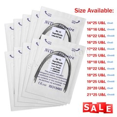 10 Packs Dent Orthodontic Arch Wire Rectangular Niti Super Elastic Upper/Lower