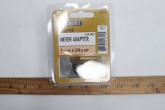 1 in. FIP x 3/4 in. MIP Brass Meter Spud Fitting