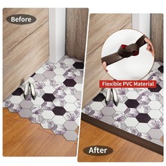 Vinyl Floor Transition Strip Self Adhesive 2 Inch Wide, Non-Slip Waterproof F…