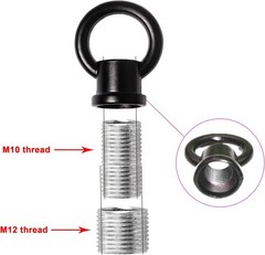 Hook Rings for Light Fixture M10/M12 Available Pack of 2 with 2 Link Black