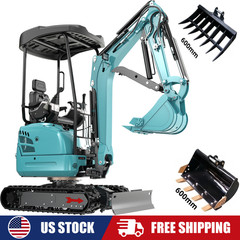 2.5Ton Mini Excavator Side Swing Digger Kubota D902 Diesel Engine+ 4 Attachments