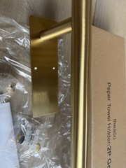 theaoo Paper Towel Holder – Under Cabinet Paper Towel Holder SATIN BRASS