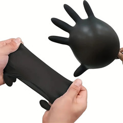 100/50/20PCS Black Nitrile Gloves Thickened Black Nitrile Gloves for Cleaning Ha