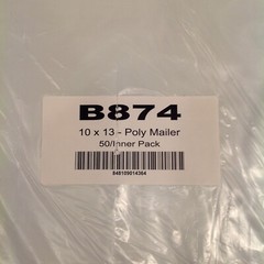 10″ x 13″ White Poly Mailers Bags w Tear Strip 2.5 mil Shipping Envelopes 500 ct