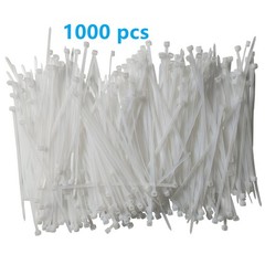 Zip Ties 4 inch 1000 pcs Cable Zip Ties with 18 Pounds Tensile Strength, White