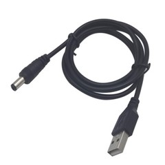 100cm Length Black USB Port DC5V 5.5×2.1mm DC Barrel Power Cable connector