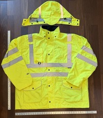 VizLife HV 267 Hi-Vis Yellow/Gray Reflective Hooded Jacket ANSI/ISEA 4XL
