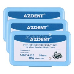 50Sets AZDENT Dental Orthodontic Buccal Tubes 1st Molar Tube MBT 022 Bondable
