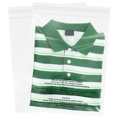 WEPOLY – 12″ x 18″ (100 Count) Self Seal Clear Poly Bags with Suffocation War…