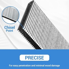 18 Gauge 1-1/4 Inch Narrow Crown Staples 4000 Pieces Heavy Duty Galvanized Steel