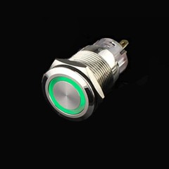 2Pc 19mm 12V LED ON OFF Push Button Power Switch Latching W/ Wire Socket Harness