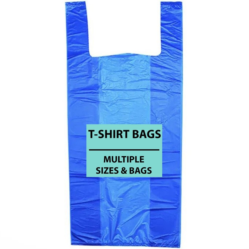 T-Shirt Plastic Shopping Bags | Plastic Disposable Grocery Many Color Plain Bags