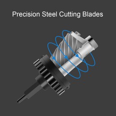 Rotary Sharpener Precision Steel Blades Fitted Shavings Tray f Pencil (6-8mm)