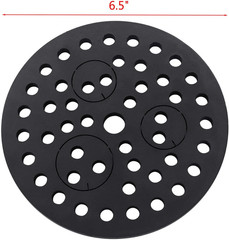 6.5″ Cast Iron Drain Cover with Removable Drain Ports, Garage Drain Cover, Floor