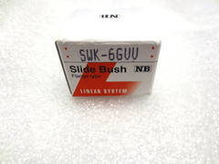 NB Linear Square Flange Mount Bearing: Single, SWK6GUU 3/8 in ID 7/8 in SWK-6GUU