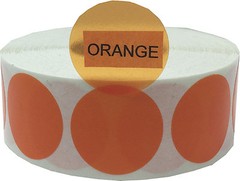 Transparent Colored Circle Stickers | 1″ Inch Round | 500 Pack | Pick One Color