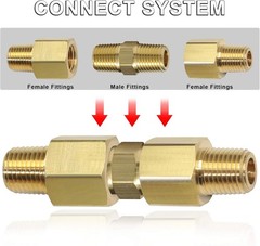 1/8 NPT Solid Brass Hex Nipples – 4 Pieces for Durable Connections
