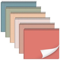 6 Packs 9.5″ x 11″ Landscape Note Pads College Ruled Notebooks Perforated Not…