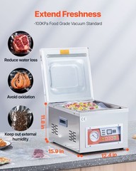 VEVOR Chamber Vacuum Sealer Commercial Vacuum Sealing Bag Packing Machine 260W