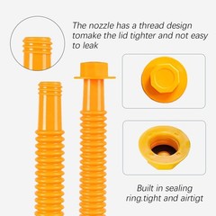 Gas Can Spout Replacement No Spill Nozzle Flexible Fuel Tank Adapter Kit 5 Gallo