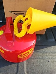 Eagle Steel Safety Gas Can w Funnel 1 Gal Capacity UL10S Type 1 One Gallon Fuel