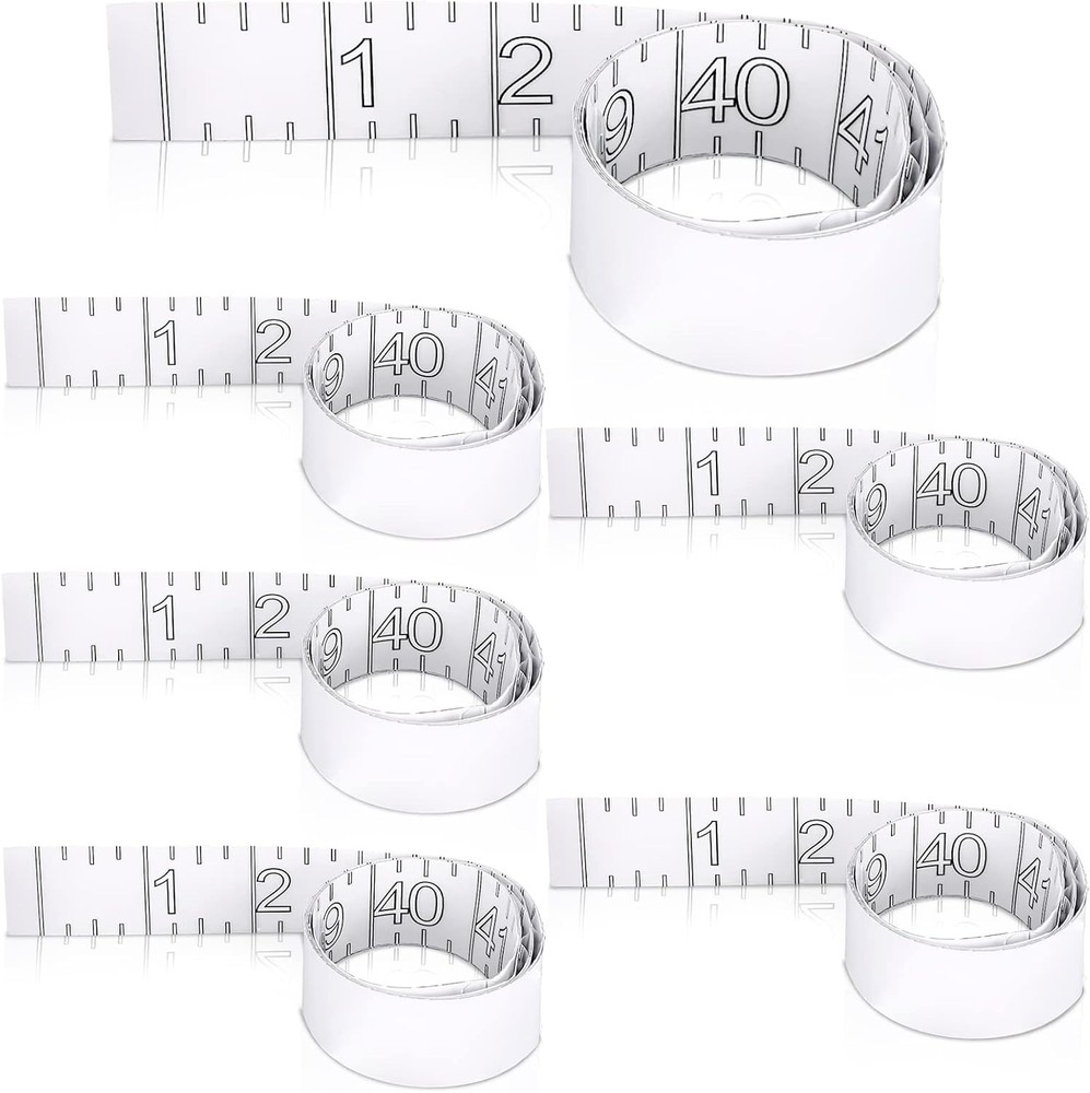 6 Pcs Fish Ruler Decal Measuring Tape Sticker 42 Inch, as picture shown