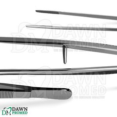3 Pcs Lucae Ear Forceps 5.5″, 6.25″, 8.25″ Bayonet Tweezer Set ENT Instruments