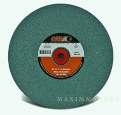 8″ x 1″ x 1-1/4-1/2″ CGW Bench or Pedestal Grinding Wheel Green Silicon Carbide