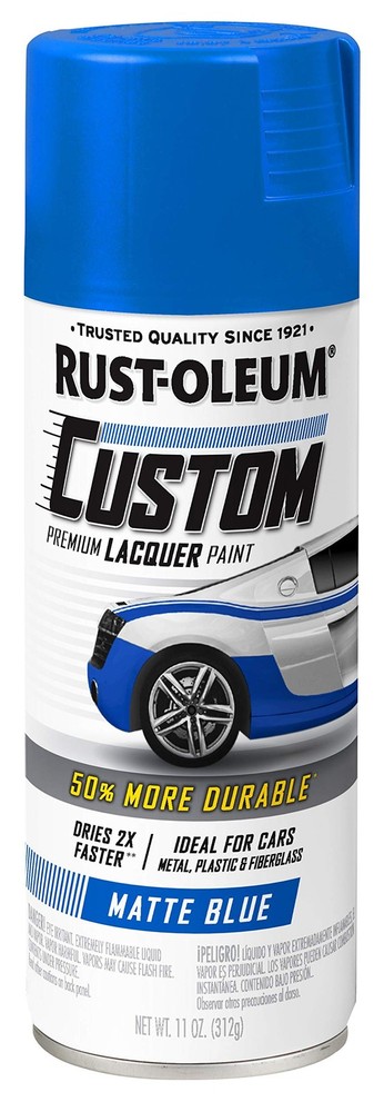 Rust-Oleum 311485 Automotive Custom Lacquer 11 Ounce (Pack of 1), Matte Blue