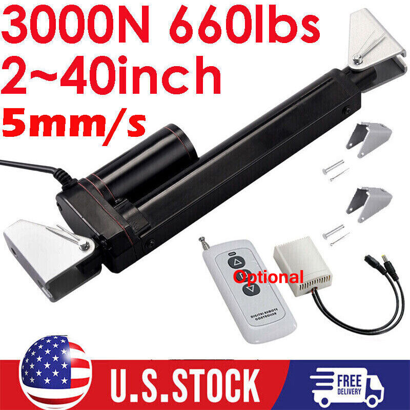 DC 12V 3000N 660lbs Linear Actuator Heavy Duty Stroke 2″~40″ 1000MM Waterproof