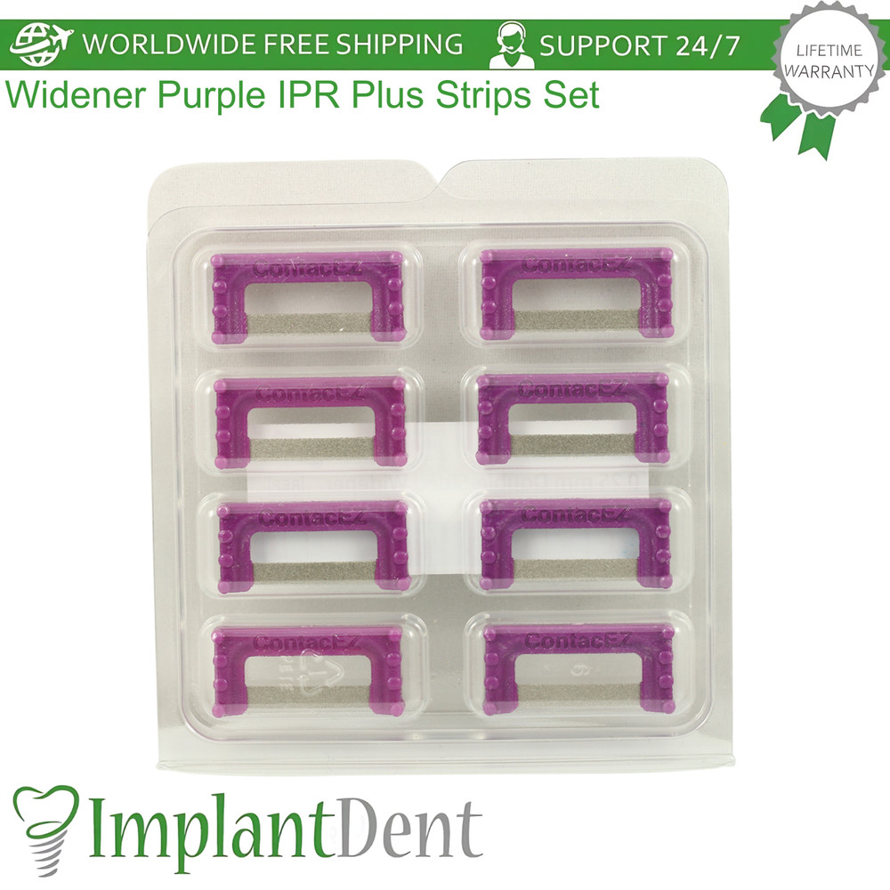 Dental Widener Purple IPR Plus Strips Set 8pcs Coarse Grit Double-Sided Coating