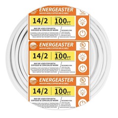 Solid Indoor 14/2 W/G NMB Cable 100ft Coil，Electrical Wire 14 Gauge Wire 2 Co…