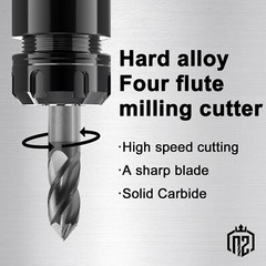 2PCS 1/2″ 4 FLUTE 90 DEGREE CARBIDE DRILL MILL – AlTiN COATED